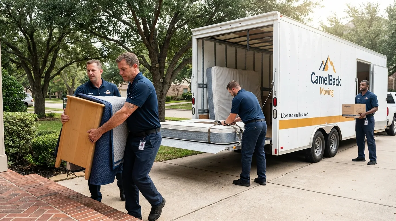 Crew loading residential truck for cross-state move from Seaside Park, NJ